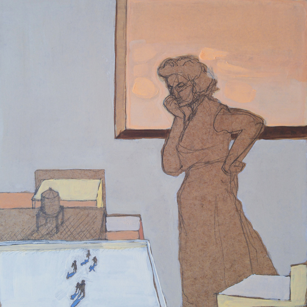 Territoire II - 30x30 - tempera